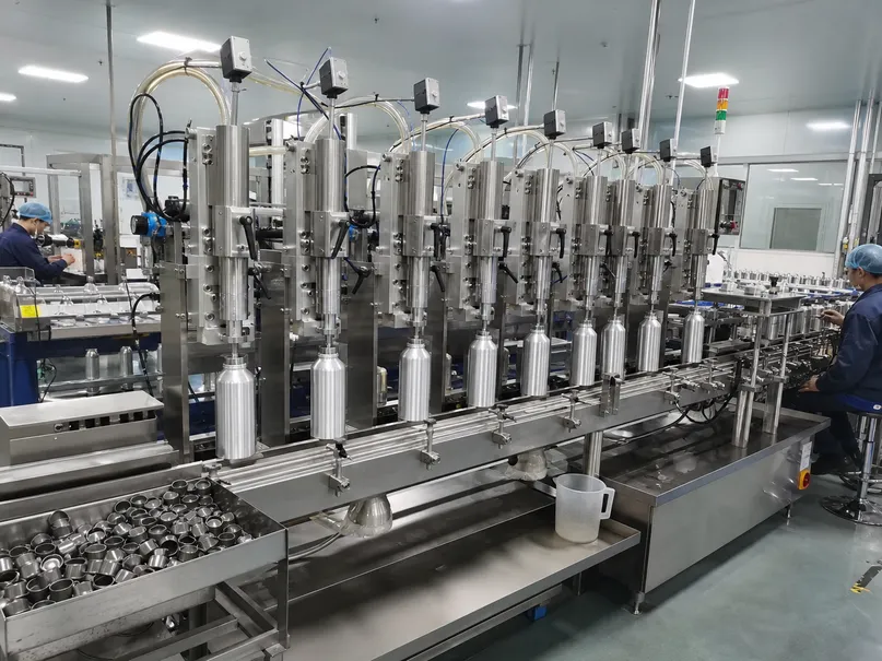 SOHAPI bear spray production line with 8 automated filling stations