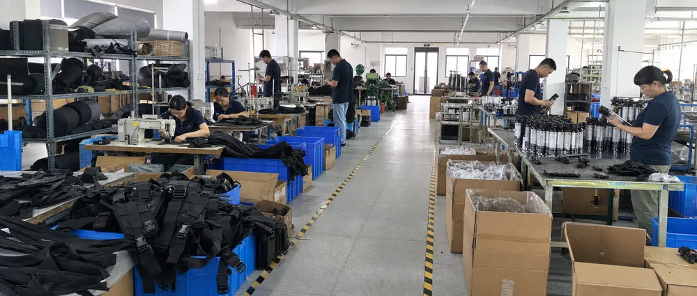 SOHAPI factory floor where bear spray and running holsters are manufactured in the same facility