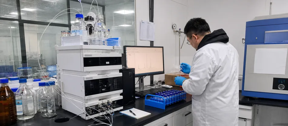 HPLC laboratory equipment used for capsaicin concentration verification on incoming batches