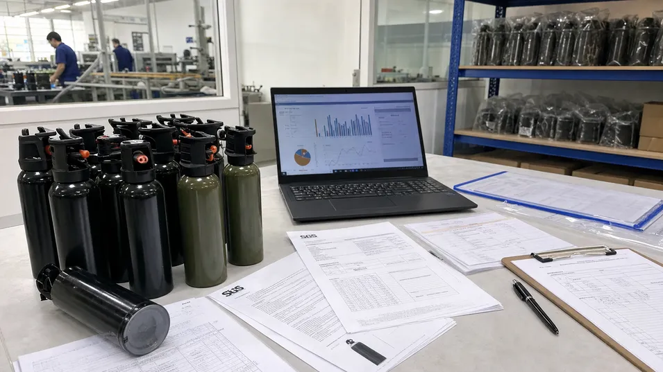 Law enforcement and first responder supply channel — high reorder frequency, concentration documentation, SGS test reports
