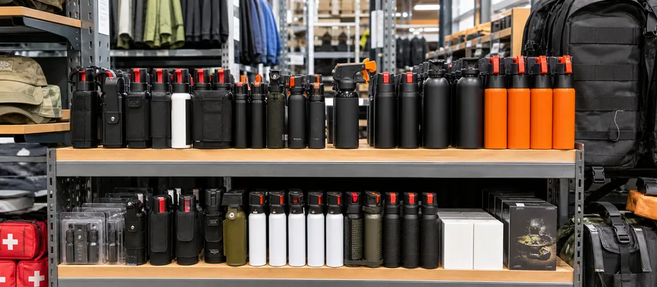 Outdoor and sporting goods retail channel for bear spray self defense products