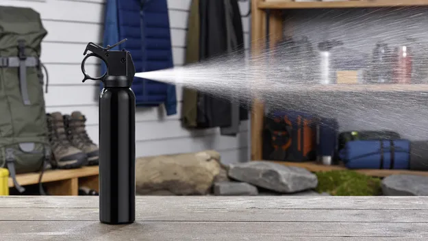 Bear spray repellent cone pattern for general outdoor retail assortment