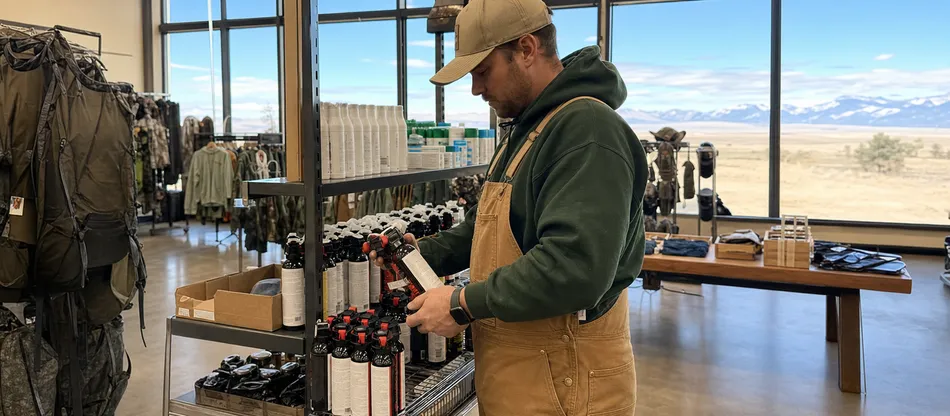 Hunting and backcountry outfitters in open prairie country stocking foam bear spray