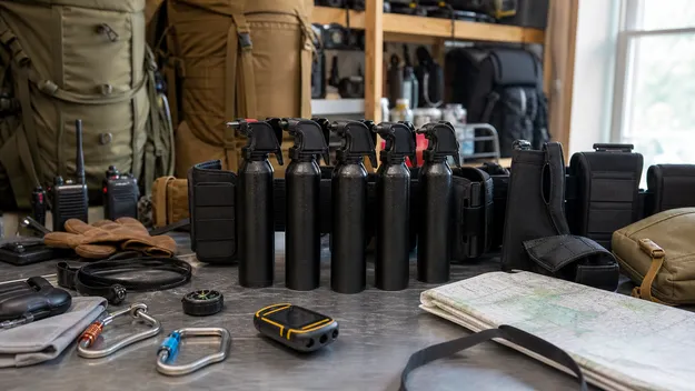 Professional wilderness guide and expedition outfitter bear spray equipment