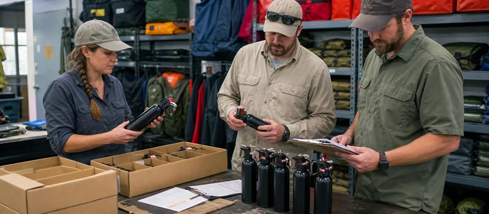 Commercial wilderness guide operation purchasing bear spray for expedition clients