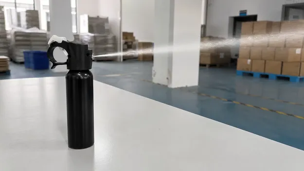 Bear Spray Stream — directional stream pattern, 35+ foot effective range, designed for professional users