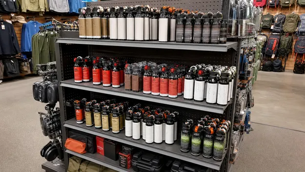 Outdoor retail and sporting goods store bear spray display