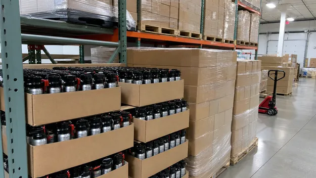 Industrial safety equipment distributor warehouse with bear spray stock