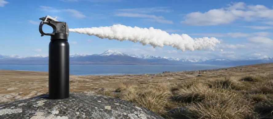 High-wind open terrain environments bear spray foam variant