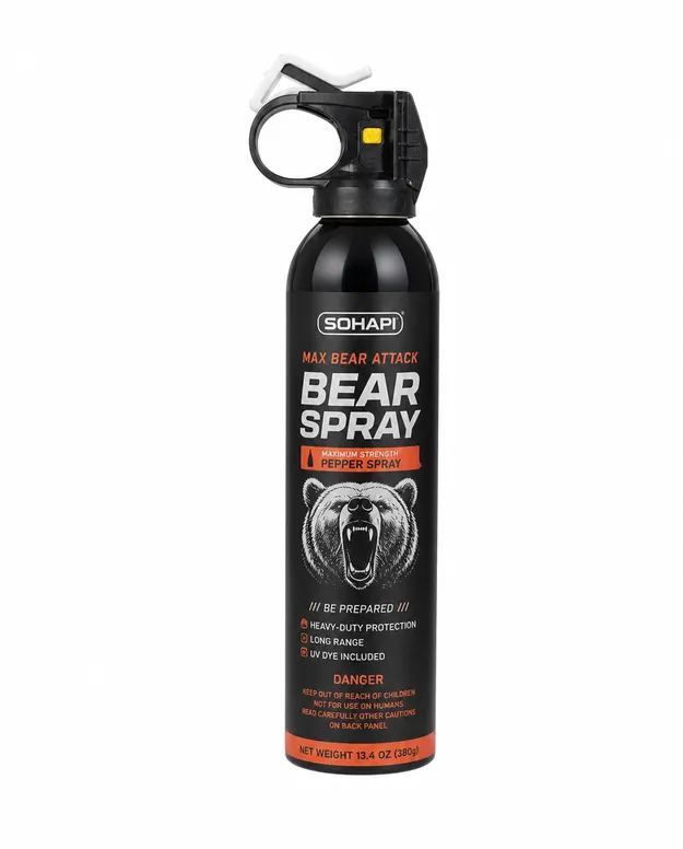 Max Bear Attack Bear Spray — maximum-strength 380g canister