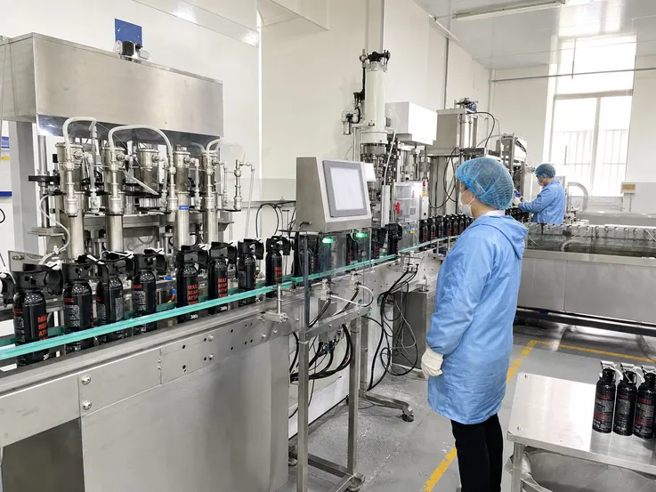 Automated gravimetric fill control on the Max Bear Attack 380g canister production line