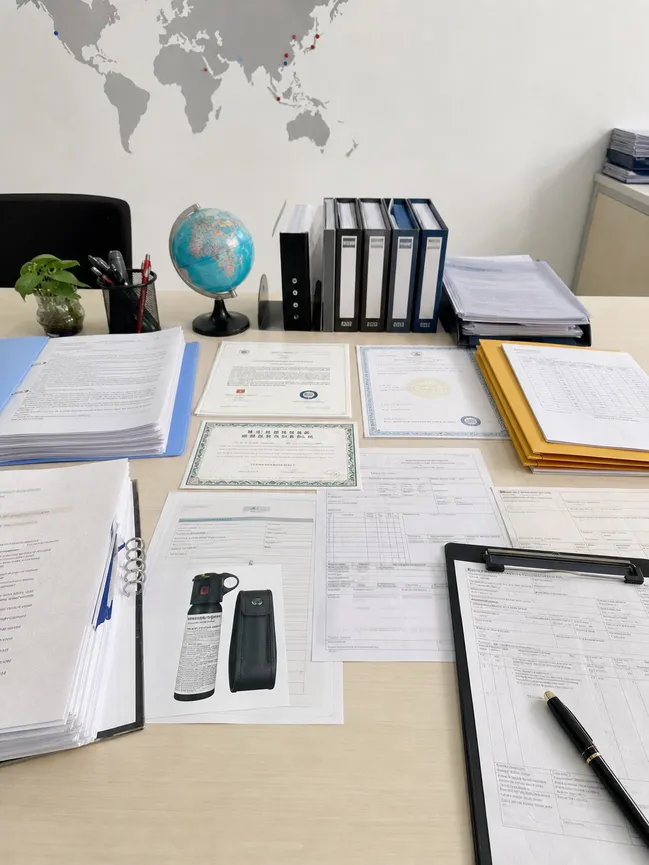 Bear spray export compliance documentation for Middle East and Southeast Asia markets