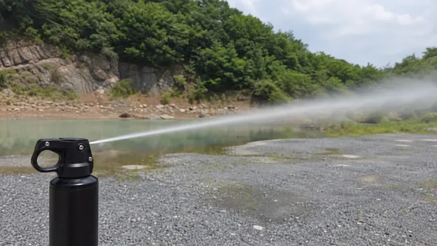Bear spray stream configuration for directional long-range deployment