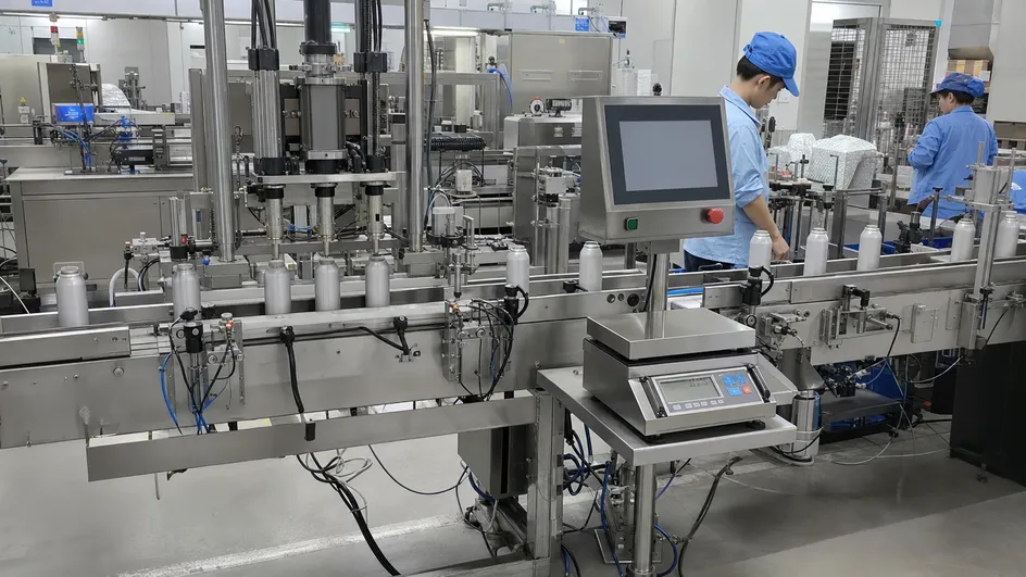 Automated gravimetric fill control system on SOHAPI bear spray production line