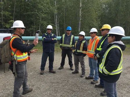 Corporate safety program bear spray training for utility, pipeline, and forestry workers in bear habitat